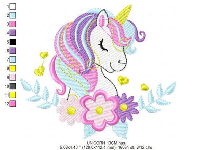 Unicorn embroidery designs - Baby Girl embroidery design machine embroidery pattern - Unicorns embroidery file - Fairy tale magical Fantasy Marcia Embroidery