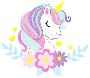 Unicorn embroidery designs - Baby Girl embroidery design machine embroidery pattern - Unicorns embroidery file - Fairy tale magical Fantasy