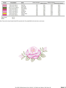 Roses embroidery designs - Flower embroidery design machine embroidery pattern - Rose embroidery file - Flowers for towels embroidery pes