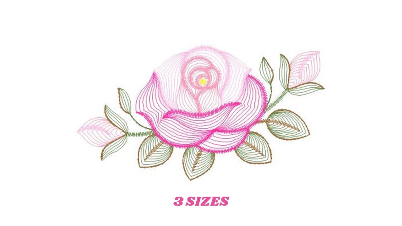 Roses embroidery designs - Flower embroidery design machine embroidery pattern - Rose embroidery file - Flowers for towels embroidery pes - Marcia Embroidery