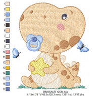 Load image into Gallery viewer, Baby Dinosaur embroidery designs - Dino embroidery design machine embroidery pattern - Dragon embroidery file - Dinosaur egg boy embroidery
