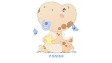 Load image into Gallery viewer, Baby Dinosaur embroidery designs - Dino embroidery design machine embroidery pattern - Dragon embroidery file - Dinosaur egg boy embroidery
