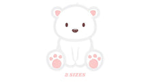 Laden Sie das Bild in den Galerie-Viewer, Polar Bear embroidery designs - Teddy embroidery design machine embroidery pattern - Polar Bear applique design - Baby boy embroidery file
