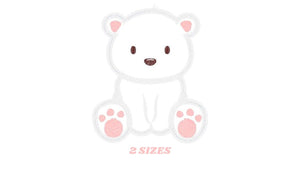 Polar Bear embroidery designs - Teddy embroidery design machine embroidery pattern - Polar Bear applique design - Baby boy embroidery file