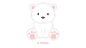 Polar Bear embroidery designs - Teddy embroidery design machine embroidery pattern - Polar Bear applique design - Baby boy embroidery file