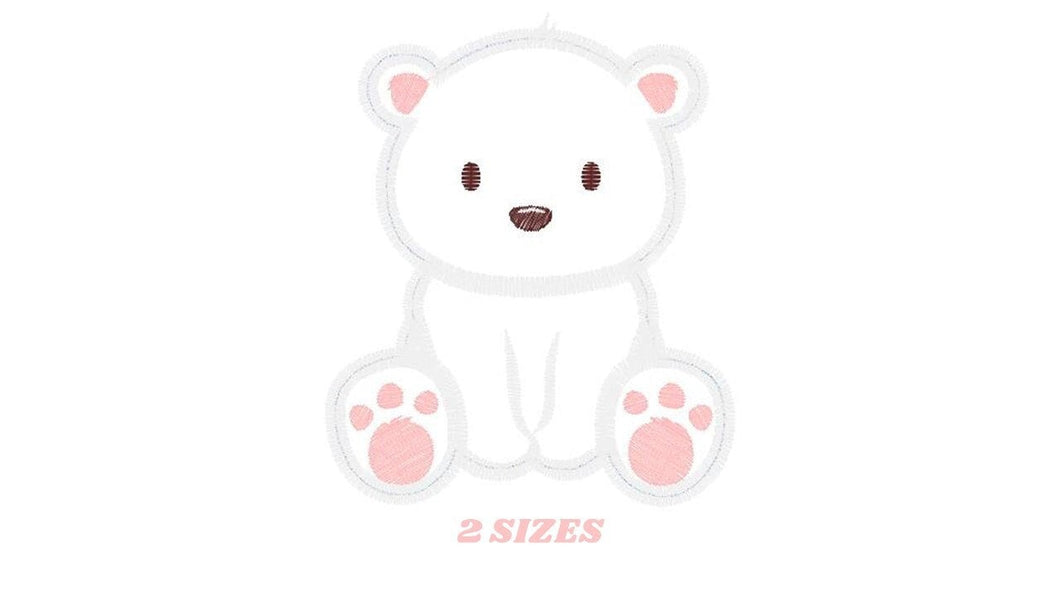 Polar Bear embroidery designs - Teddy embroidery design machine embroidery pattern - Polar Bear applique design - Baby boy embroidery file