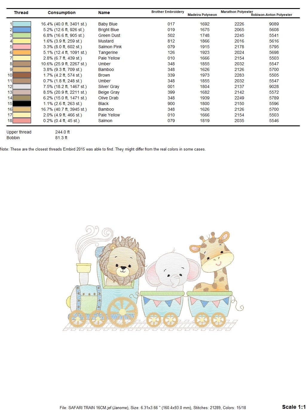 Safari embroidery designs - Animals embroidery design machine embroidery pattern - Train embroidery file - lion elephant giraffe animal pes