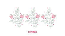 Charger l&#39;image dans la galerie, Flowers embroidery designs - Magnolia embroidery design machine embroidery pattern - Rose embroidery file - Kitchen towel - instant download
