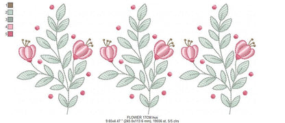 Flowers embroidery designs - Magnolia embroidery design machine embroidery pattern - Rose embroidery file - Kitchen towel - instant download Marcia Embroidery