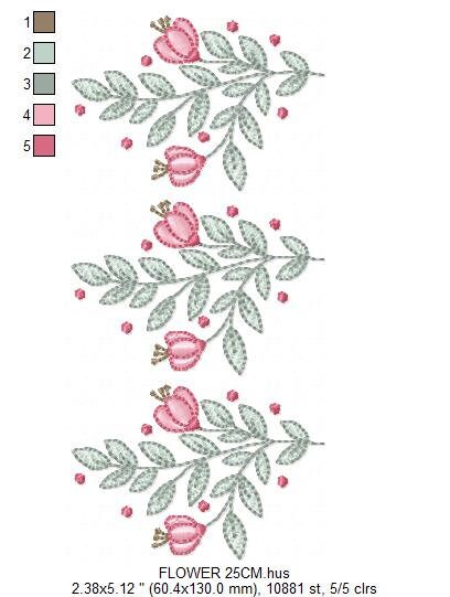 Flowers embroidery designs - Magnolia embroidery design machine embroidery pattern - Rose embroidery file - Kitchen towel - instant download Marcia Embroidery