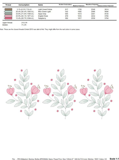 Flowers embroidery designs - Magnolia embroidery design machine embroidery pattern - Rose embroidery file - Kitchen towel - instant download Marcia Embroidery