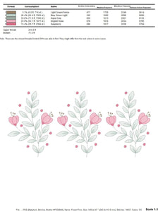 Flowers embroidery designs - Magnolia embroidery design machine embroidery pattern - Rose embroidery file - Kitchen towel - instant download