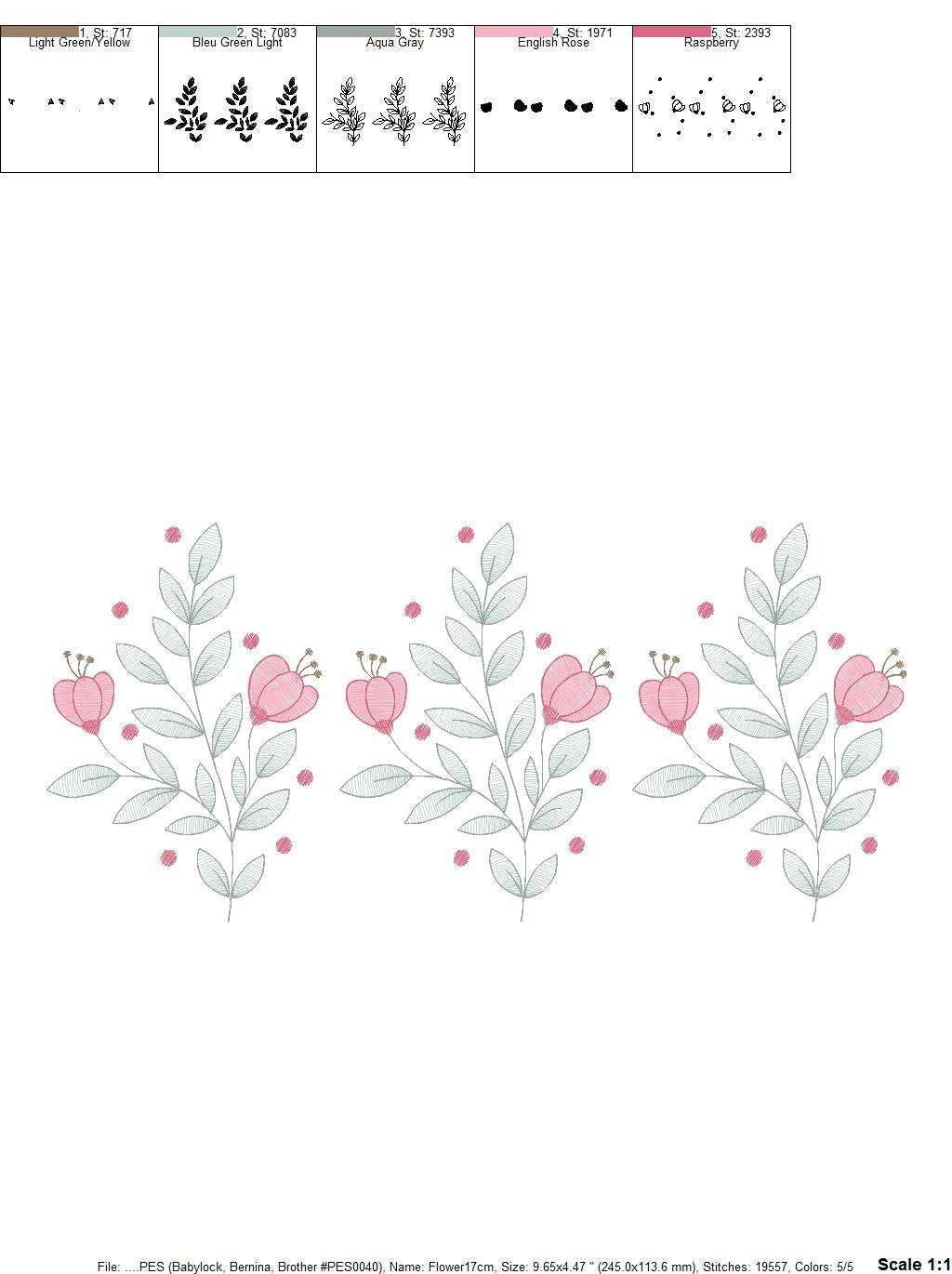 Flowers embroidery designs - Magnolia embroidery design machine embroidery pattern - Rose embroidery file - Kitchen towel - instant download Marcia Embroidery