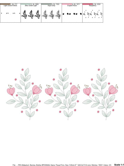 Flowers embroidery designs - Magnolia embroidery design machine embroidery pattern - Rose embroidery file - Kitchen towel - instant download Marcia Embroidery
