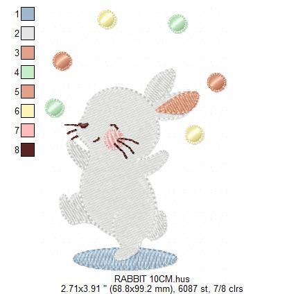Circus Rabbit embroidery designs - Musical Bunny embroidery design machine embroidery pattern -  Animal embroidery file - instant download Marcia Embroidery