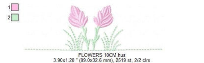 Tulip embroidery designs - Flower embroidery design machine embroidery pattern - Flower garden embroidery file - instant download pes jef Marcia Embroidery