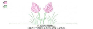 Tulip embroidery designs - Flower embroidery design machine embroidery pattern - Flower garden embroidery file - instant download pes jef