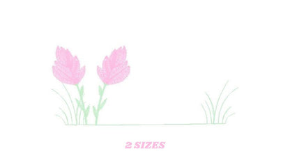 Tulip embroidery designs - Flower embroidery design machine embroidery pattern - Flower garden embroidery file - instant download pes jef Marcia Embroidery