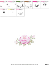 Laden Sie das Bild in den Galerie-Viewer, Roses embroidery designs - Flower embroidery design machine embroidery pattern - Rose embroidery file - Flowers for towels embroidery pes
