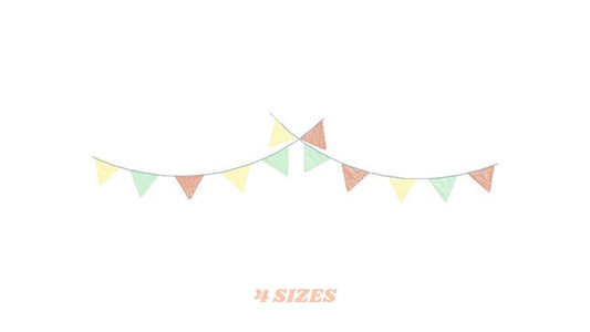 Flags embroidery designs - Circus Banners embroidery design machine embroidery pattern - Flags Decoration embroidery file - instant download Marcia Embroidery