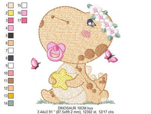 Baby Dinosaur embroidery designs - Dino embroidery design machine embroidery pattern - Dragon embroidery file - Dinosaur egg girl embroidery