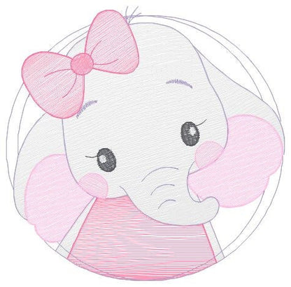 Elephant embroidery designs - Animal embroidery design machine embroidery pattern - Baby girl embroidery file - kid embroidery Towel pillow Marcia Embroidery
