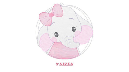 Elephant embroidery designs - Animal embroidery design machine embroidery pattern - Baby girl embroidery file - kid embroidery Towel pillow Marcia Embroidery