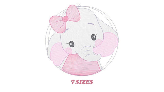 Elephant embroidery designs - Animal embroidery design machine embroidery pattern - Baby girl embroidery file - kid embroidery Towel pillow Marcia Embroidery