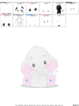 Load image into Gallery viewer, Elephant embroidery designs - Animal embroidery design machine embroidery pattern - Baby boy embroidery file - girl kid embroidery download
