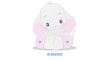 Charger l&#39;image dans la galerie, Elephant embroidery designs - Animal embroidery design machine embroidery pattern - Baby boy embroidery file - girl kid embroidery download
