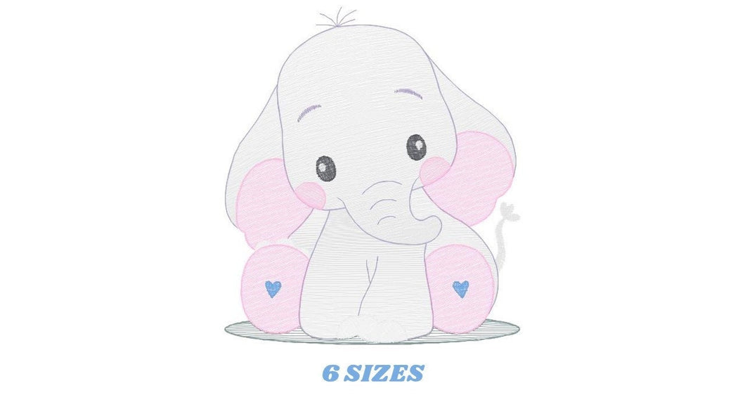 Elephant embroidery designs - Animal embroidery design machine embroidery pattern - Baby boy embroidery file - girl kid embroidery download