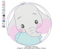 Charger l&#39;image dans la galerie, Elephant embroidery designs - Animal embroidery design machine embroidery pattern - Baby boy embroidery file - girl kid embroidery download
