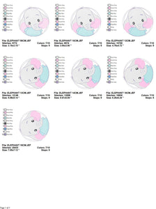 Elephant embroidery designs - Animal embroidery design machine embroidery pattern - Baby boy embroidery file - girl kid embroidery download