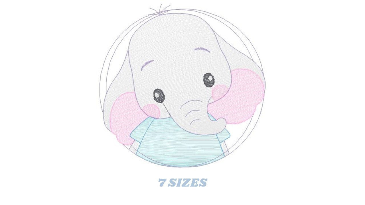 Elephant embroidery designs - Animal embroidery design machine embroidery pattern - Baby boy embroidery file - girl kid embroidery download Marcia Embroidery