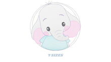 Charger l&#39;image dans la galerie, Elephant embroidery designs - Animal embroidery design machine embroidery pattern - Baby boy embroidery file - girl kid embroidery download
