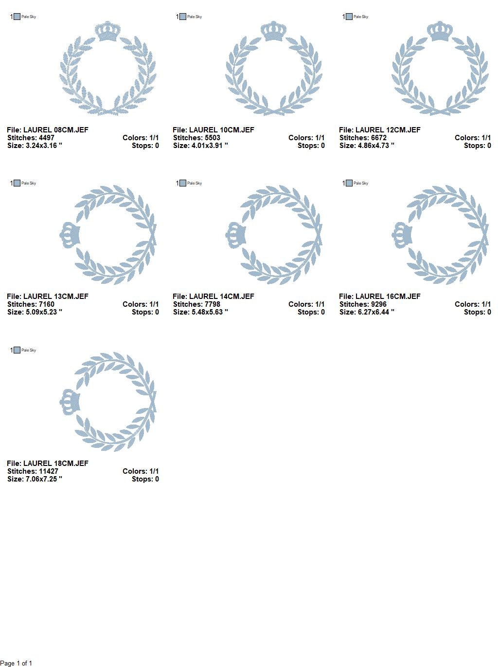 Laurel embroidery designs - Monogram frame embroidery design machine embroidery pattern - Baby boy embroidery file - Laurel wreath Crown Marcia Embroidery