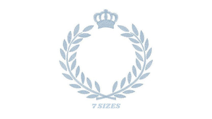 Laurel embroidery designs - Monogram frame embroidery design machine embroidery pattern - Baby boy embroidery file - Laurel wreath Crown Marcia Embroidery