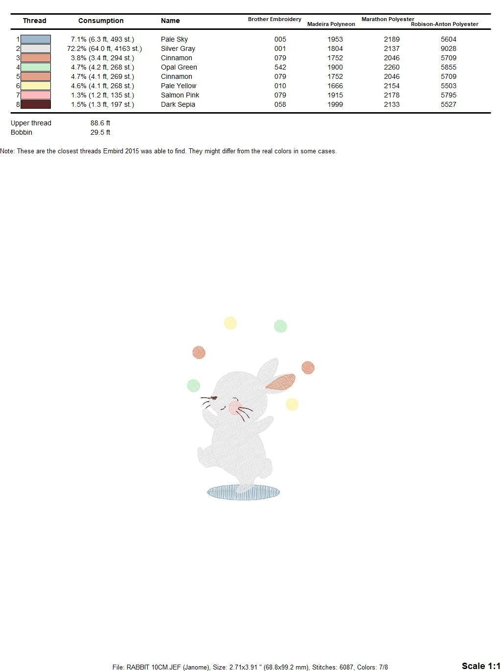 Circus Rabbit embroidery designs - Musical Bunny embroidery design machine embroidery pattern -  Animal embroidery file - instant download Marcia Embroidery