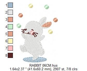 Circus Rabbit embroidery designs - Musical Bunny embroidery design machine embroidery pattern -  Animal embroidery file - instant download Marcia Embroidery