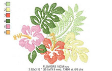 Laden Sie das Bild in den Galerie-Viewer, Tropical Flowers embroidery designs - Hawaii flower embroidery design machine embroidery pattern - floral embroidery file - instant download
