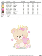 Load image into Gallery viewer, Female Bear embroidery designs - Baby girl embroidery design machine embroidery pattern - Bear with butterfly embroidery file - digital file
