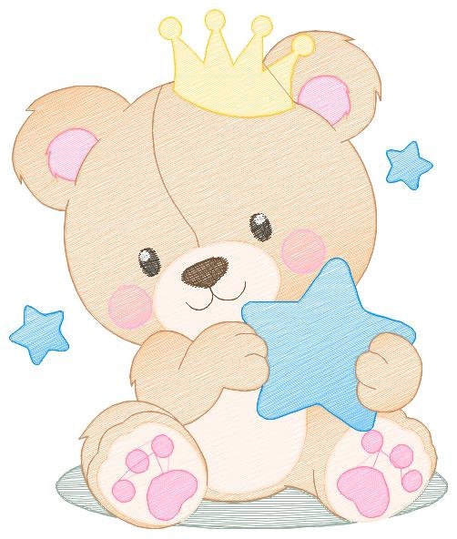 Bear embroidery designs - Bear with crown embroidery design machine embroidery pattern - Teddy bear embroidery file baby kid newborn nursey Marcia Embroidery