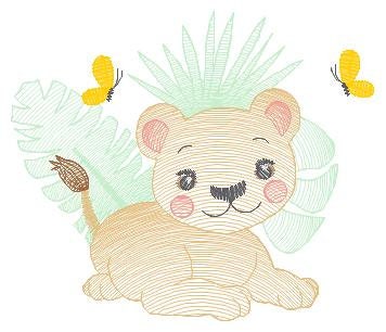 Lioness embroidery designs - Safari embroidery design machine embroidery pattern - Baby girl embroidery file - Lion embroidery download pes Marcia Embroidery