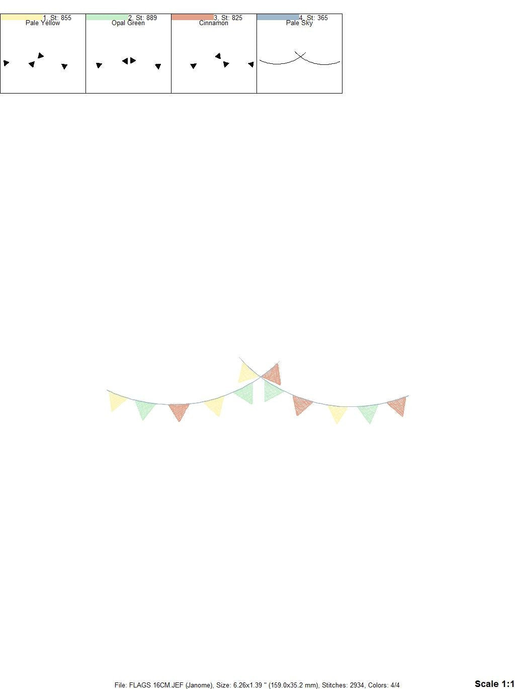 Flags embroidery designs - Circus Banners embroidery design machine embroidery pattern - Flags Decoration embroidery file - instant download