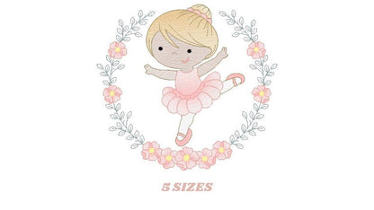 Ballerina embroidery designs - Ballet embroidery design machine embroidery pattern - baby girl embroidery file dancer - instant download