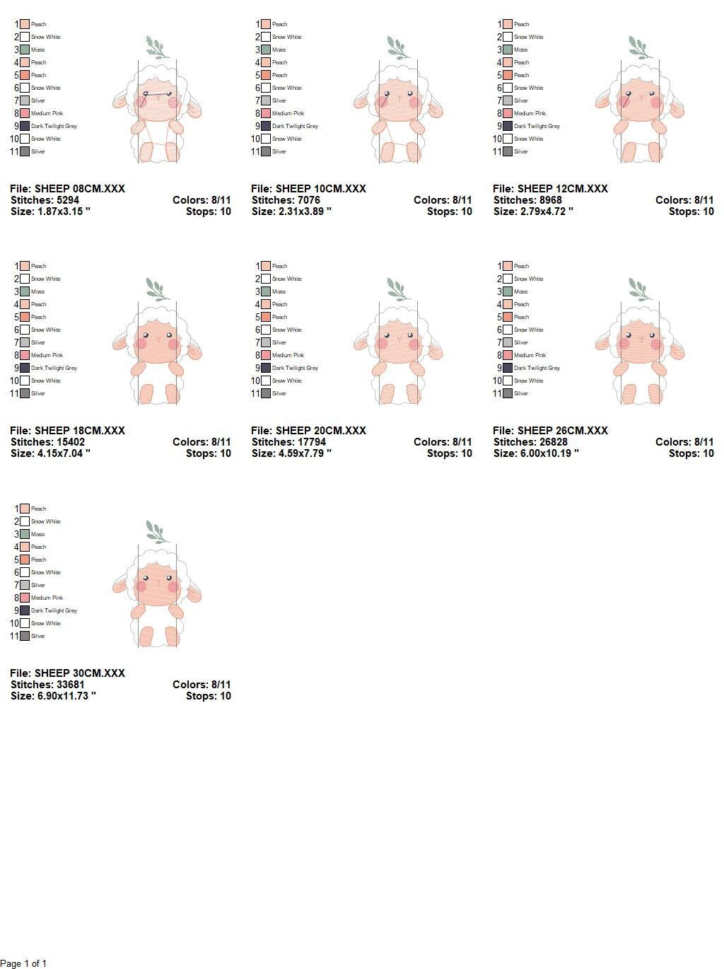 Sheep in swing embroidery design - Lamb embroidery designs machine embroidery pattern - Baby boy embroidery file - Animal quilt embroidery Marcia Embroidery