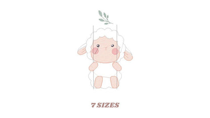 Sheep in swing embroidery design - Lamb embroidery designs machine embroidery pattern - Baby boy embroidery file - Animal quilt embroidery Marcia Embroidery