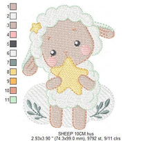 Laden Sie das Bild in den Galerie-Viewer, Sheep embroidery design - Lamb embroidery designs machine embroidery pattern - Baby boy embroidery file - Animal quilt embroidery download
