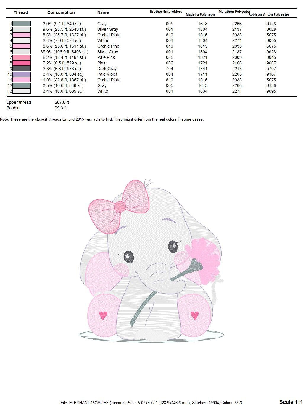 Elephant embroidery designs - Animal embroidery design machine embroidery pattern - Baby girl embroidery file - kid embroidery Towel pillow Marcia Embroidery