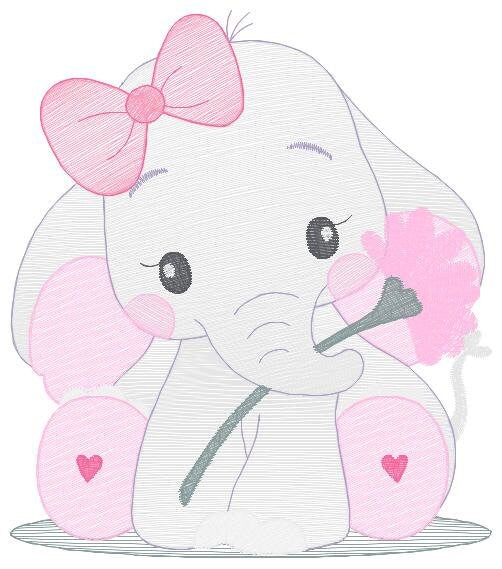 Elephant embroidery designs - Animal embroidery design machine embroidery pattern - Baby girl embroidery file - kid embroidery Towel pillow Marcia Embroidery